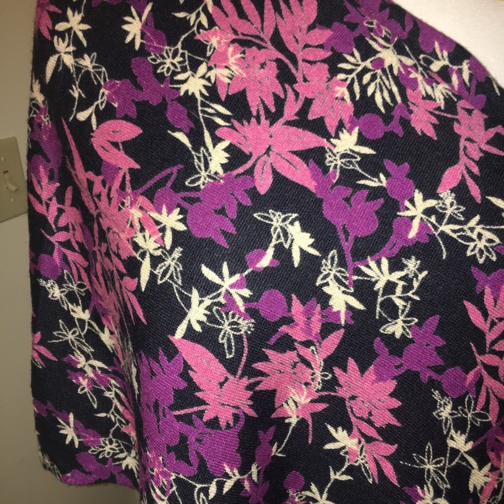 Black floral scarf